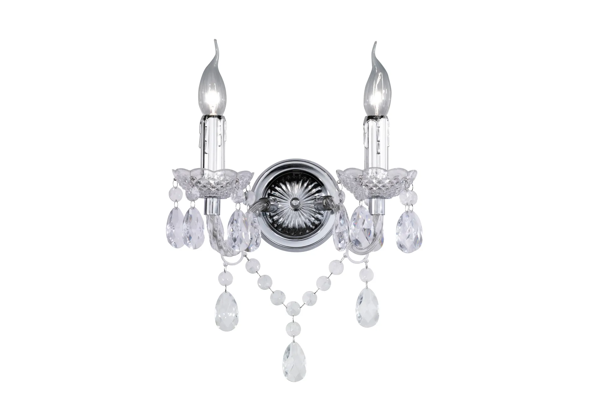 Luster Vägglampa 2L E14 transparent