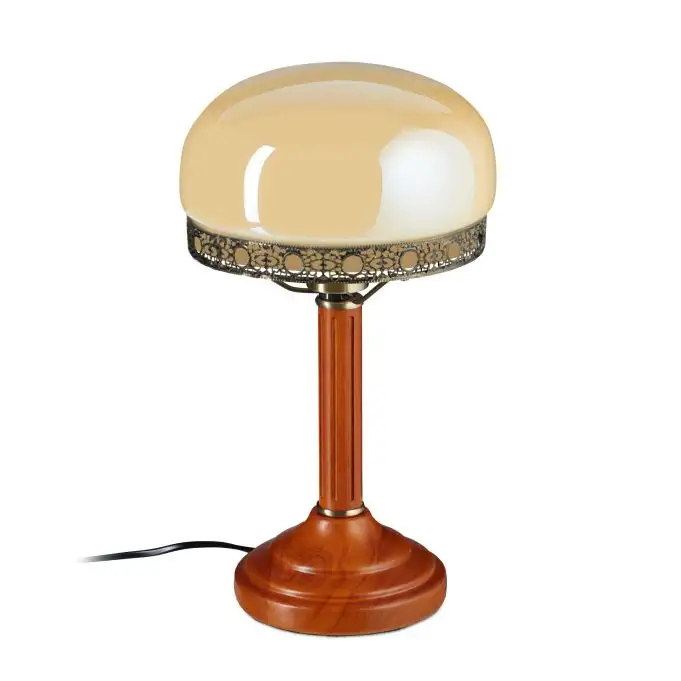Bordslampa i antik stil beige