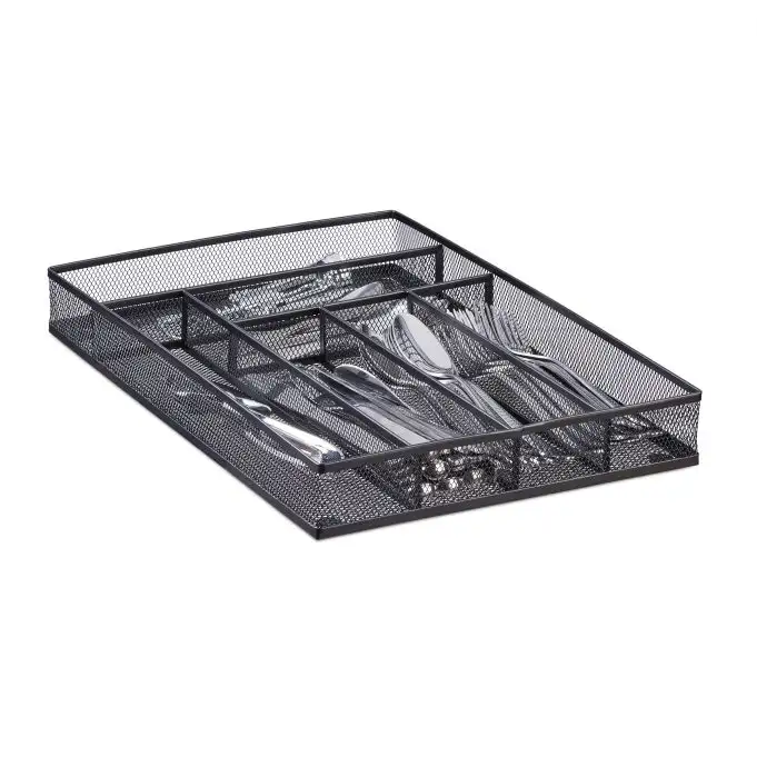 Bestickbricka i metallnät L