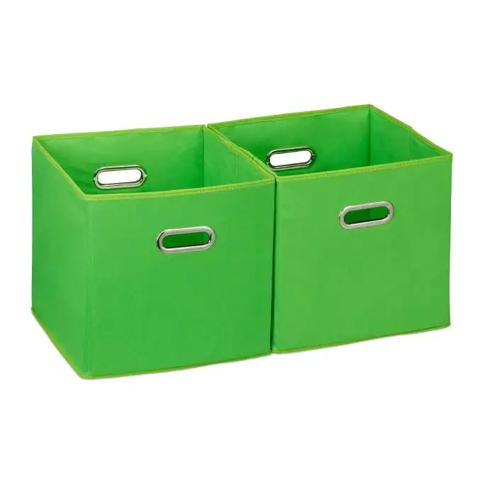 12 x tygförvaringslåda grön