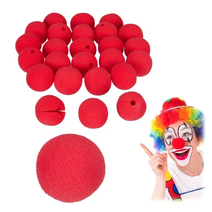 Clownnäsor, röda, 25 st