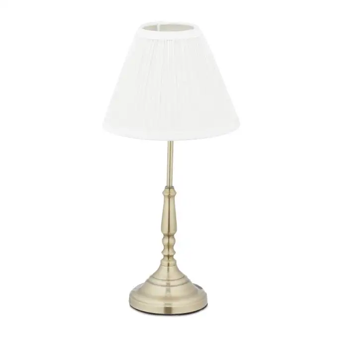 Bordslampa vitt guld