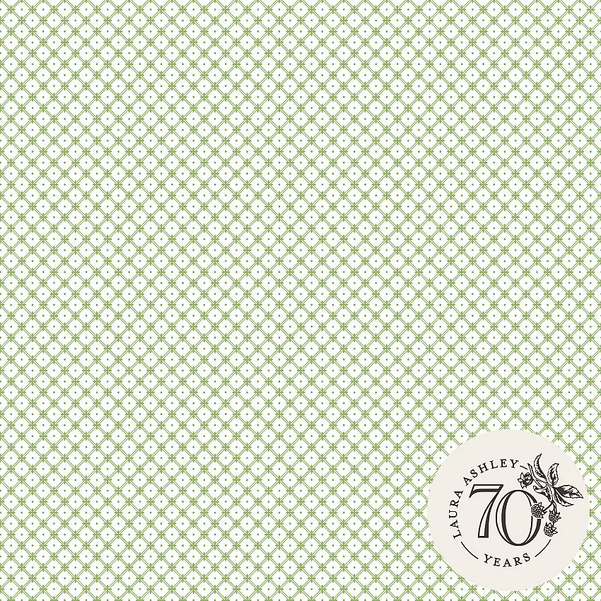Tapet Laura AshleyWickerwork Leaf Grön 119848
