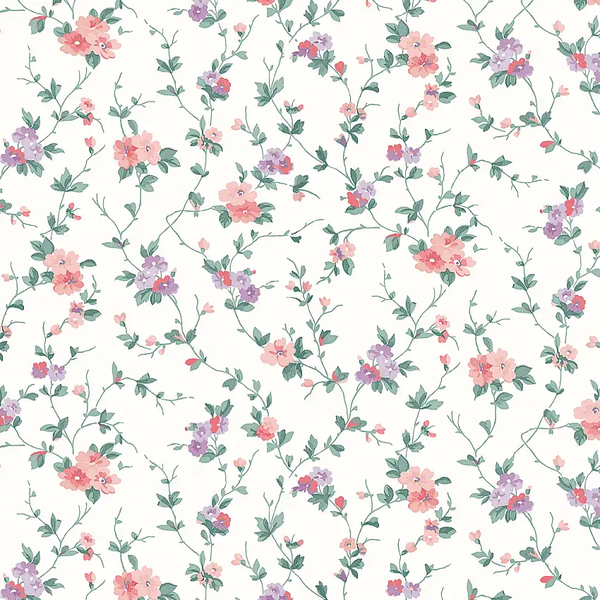 Tapet Laura AshleyPriory Coral Rosa 122765