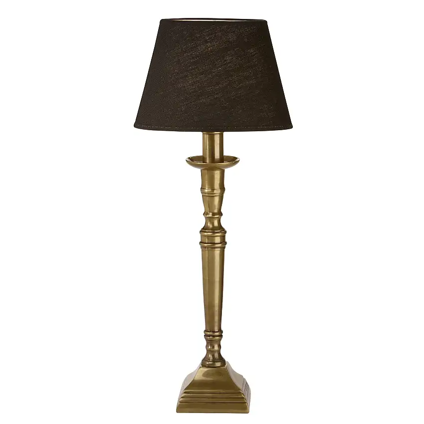 Bordslampa PR HomeSalong/OvalMässing/Svart, Höjd: 510 mm