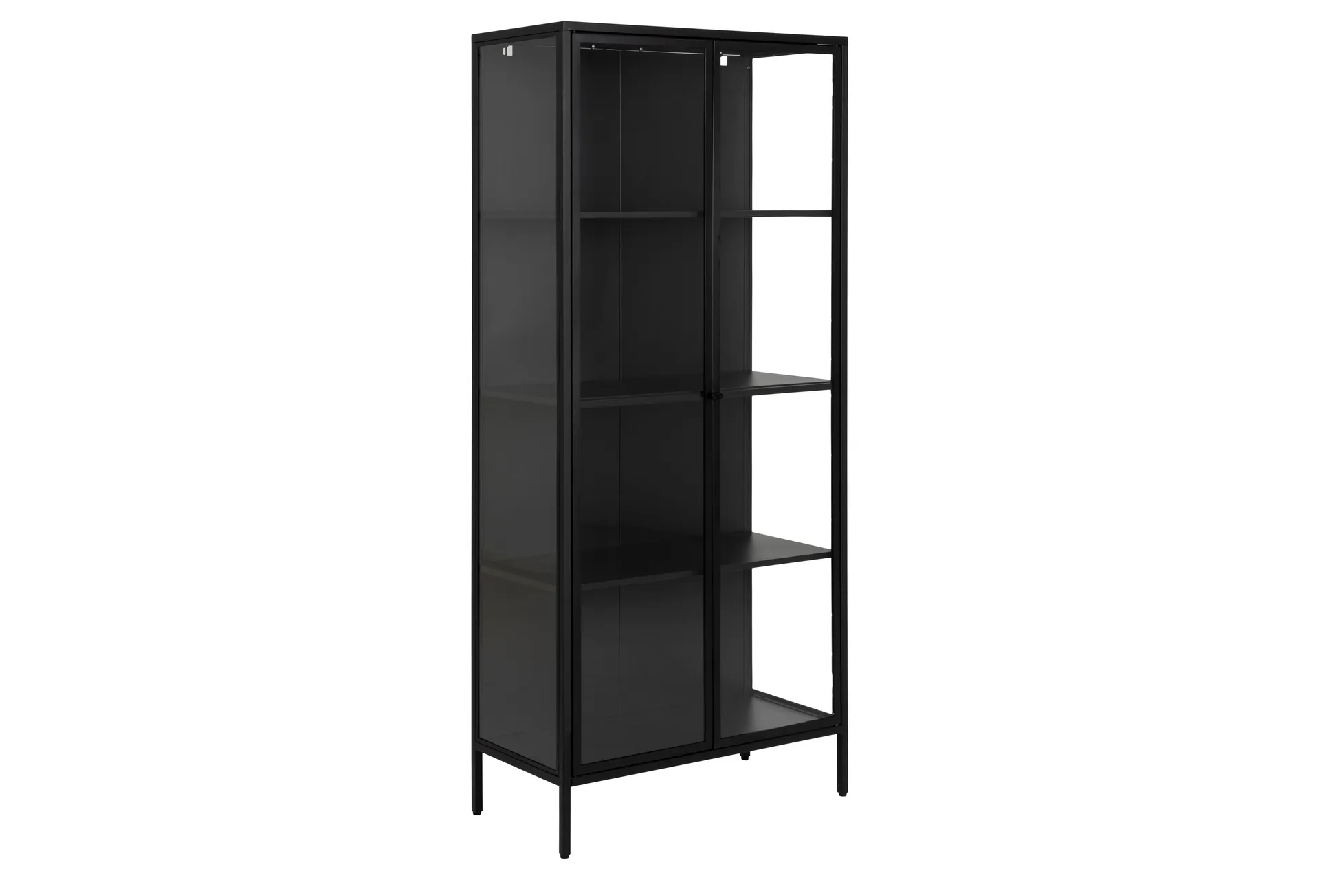 BOKET Vitrinskåp 180 cm Svart