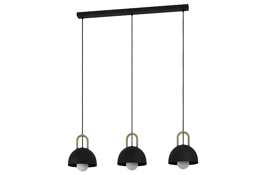 Takpendel Eglo Calmanera med 3 Lampor Svart, Mässing