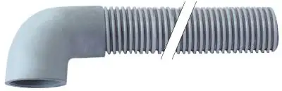 Avloppsslang DN25 L 1600mm böjd, inre ø 31mm