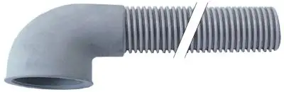 Avloppsslang DN25 L 1500mm böjd, inre ø 48mm