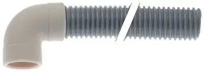 Avloppsslang DN25 L 2000mm Plast böjd, inre ø 27mm