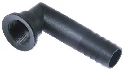 Avloppsventil Gänga 3/4" vinklad Slang ø 25mm