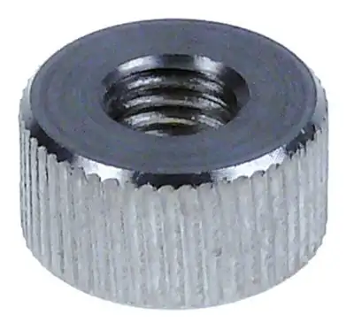 Räfflad mutter Gänga M10 ø 21mm H 11mm
