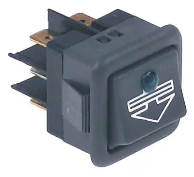 Vippknappar Monteringsmått 27,8x25mm grön 2CO 250V