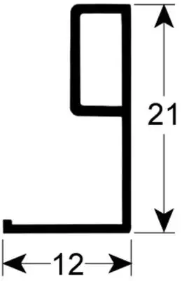 Dörrtätning L 450mm B 21mm