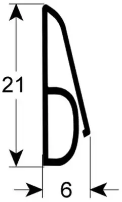 Dörrtätning L 625mm B 21mm