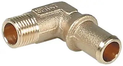 Slanganslutning Mässing vinklad Gänga 1/4"