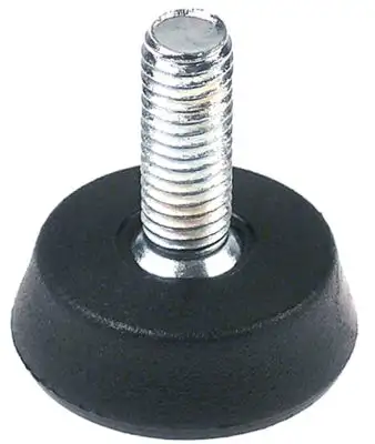 Apparatfot Gänga M8 ø 30mm H 12mm Gänga L 20mm