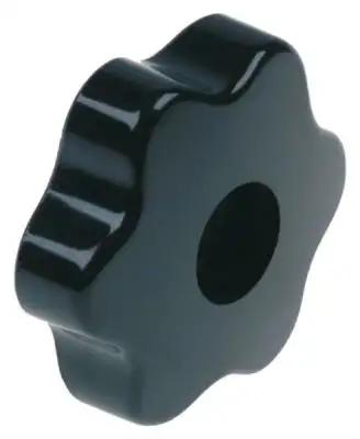 Stjärnhandtag Termoplast ø 60mm svart L 23mm