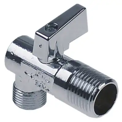 Kulventil Anslutning 3/8 tum YG - 1/2 tum YG DN8