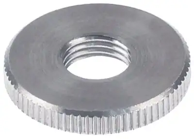 Räfflad mutter Gänga M10x1 Rostfritt stål ø 25mm