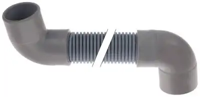 Avloppsslang DN24 L 500mm böjd, inre ø 29mm