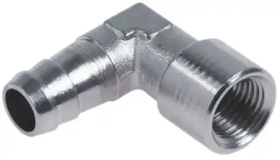 Slanganslutning Mässing, förnicklad Gänga 1/4"