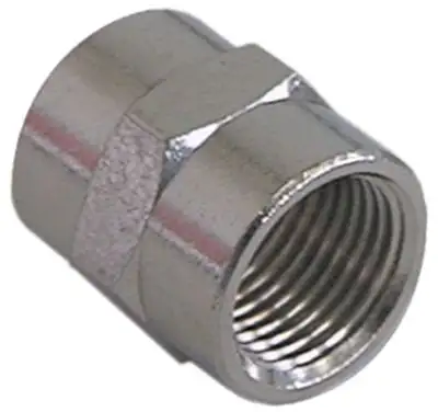 Hylsa Gänga 1/2" - 1/2" Mässing, förnicklad SW 26