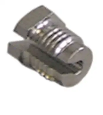 Skruv med slits Gänga M10x1 Mässing, förnicklad