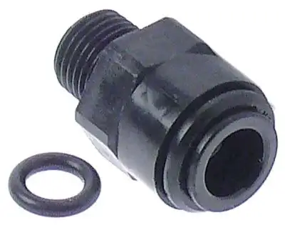 Slanganslutning Plast med koppling Gänga 1/4" rak