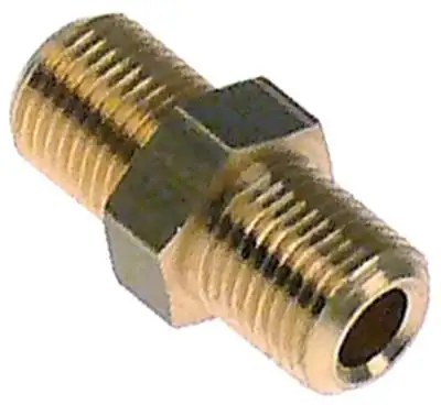 Dubbelnipplar Gänga 1/8" - 1/8" Mässing VPE 1Styck
