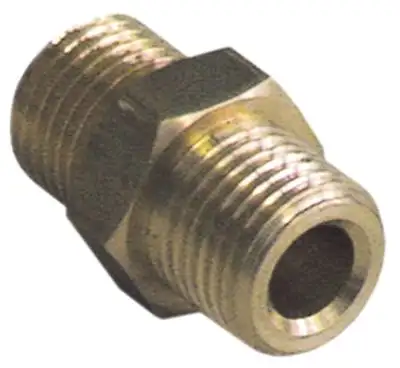 Dubbelnipplar Gänga 1/4" - 1/4" Mässing VPE 1Styck
