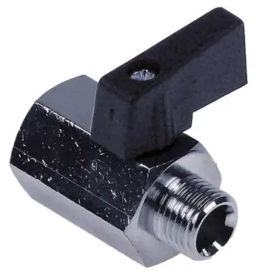 Kulventil Anslutning 1/4 tum IG - 1/4 tum YG DN8