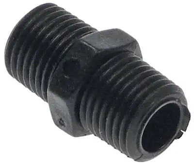 Dubbelnipplar Gänga 1/4" - 1/4" Plast VPE 1Styck