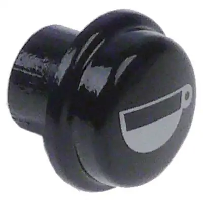 Knapp Plast ø 17mm svart 1 kopp, liten rund