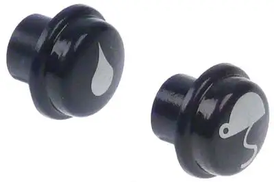 Knappar Plast ø 17mm blå Kaffe/vatten rund