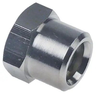 Mutter Gänga 3/8" förkromad L 21mm Hål ø 13mm