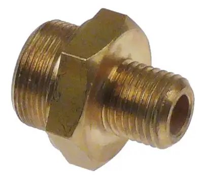 Skruvkoppling Gänga 1/4" Mässing ID ø 7mm L 28mm