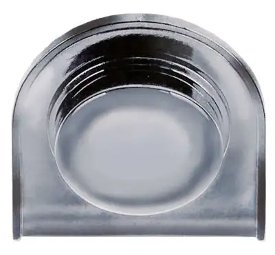 Knapp förkromad H 14mm L 21mm B 17mm oval