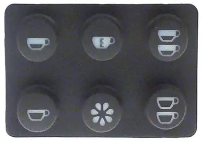 Knappsats brun L 97mm B 66mm Knappar 6
