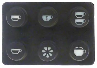 Knappsats brun L 97mm B 66mm Knappar 6 Cappuccino