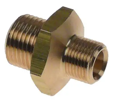 Skruvkoppling Mässing L 37mm G1: 1/2" G2: 3/8"