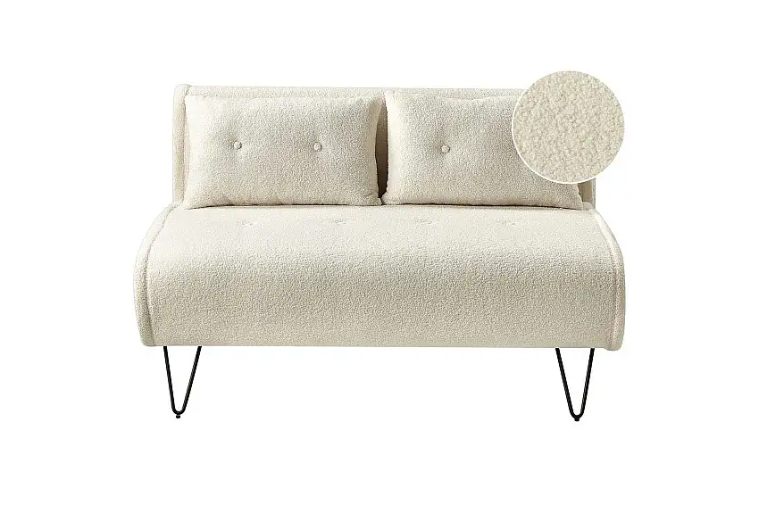 2-sitssoffa Vestfold Off-white, svart