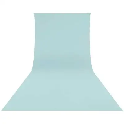 Westcott Wrinkle-Resistant Backdrop Bakgrund 2.7 x 6.1m, Pastel Blue