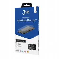 3MK HardGlass Max Lite för iPhone 12/12 Pro, svart, antifingeravtryck skärmskydd