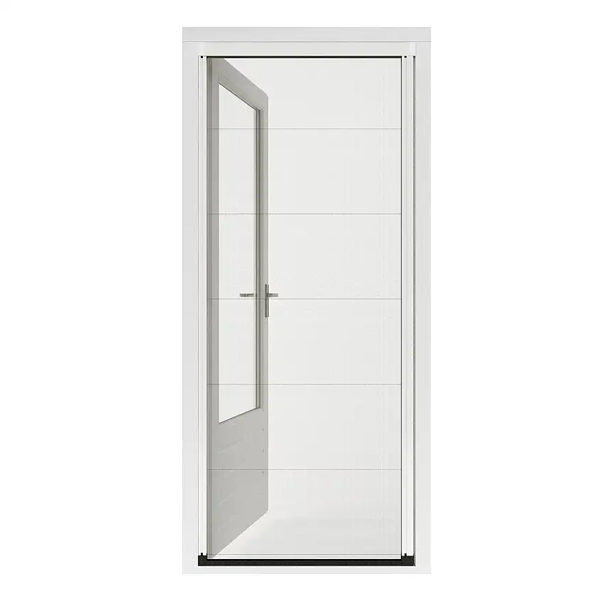 Insektsnät LundbergsPlisserat Skjutdörr 960X2030-2060 mm Vit