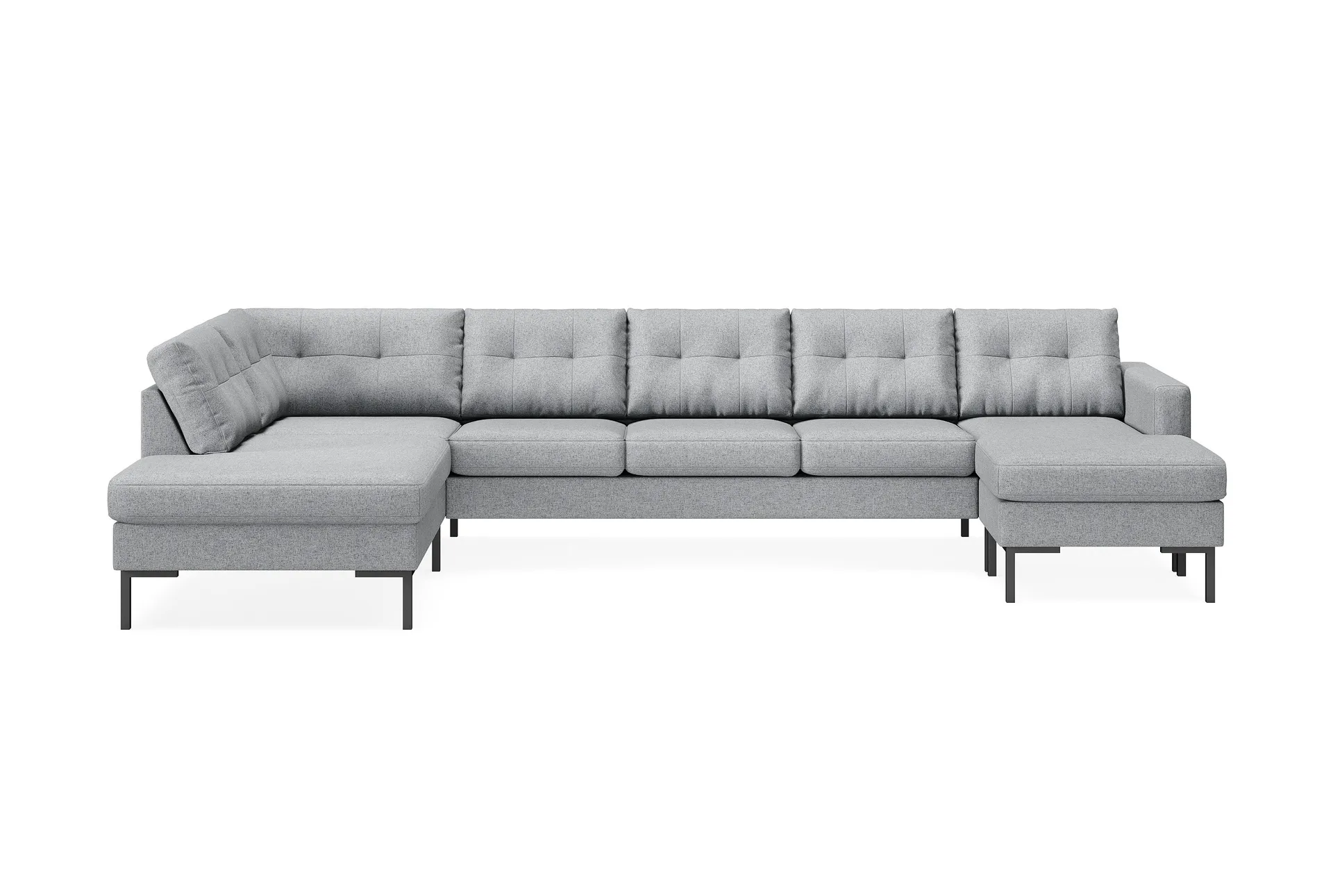 Frillestad 5-sits Vänstervänd U-formad Soffa med Divan och Schäslong i Tyg