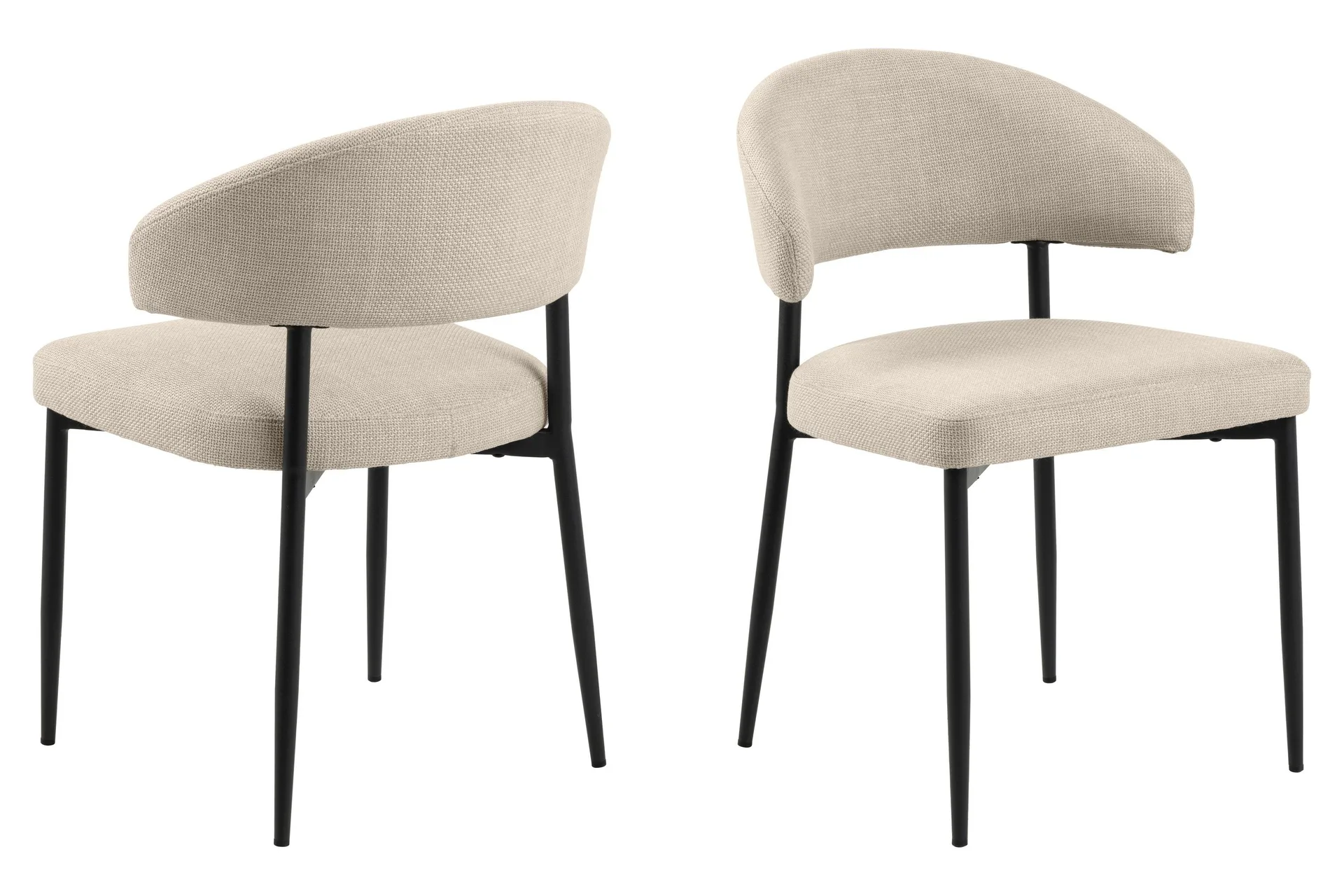 Andrarum Sawako Matstol Beige / Svart