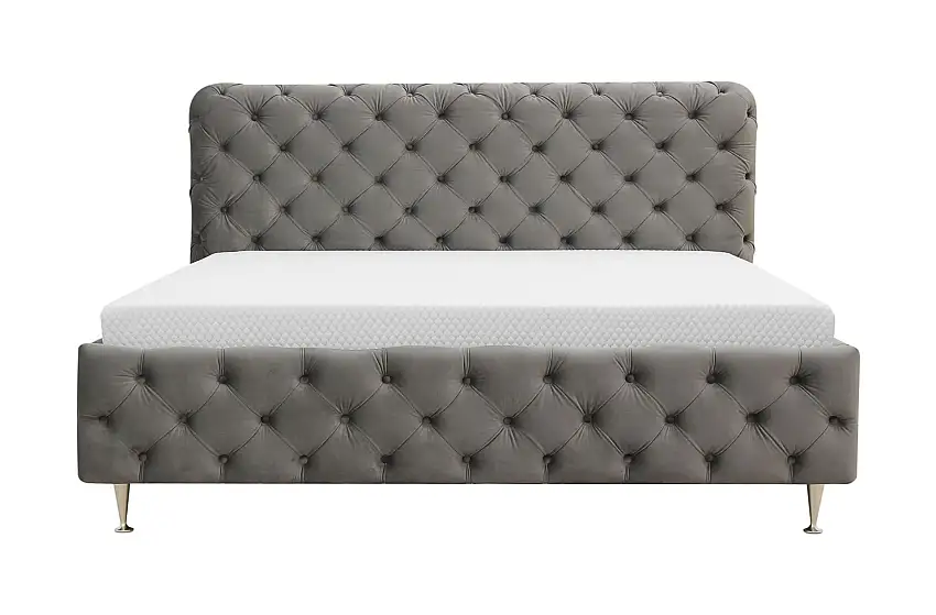 Chesterfield Komplett Sängpaket Sängram med Madrass 160x200 cm