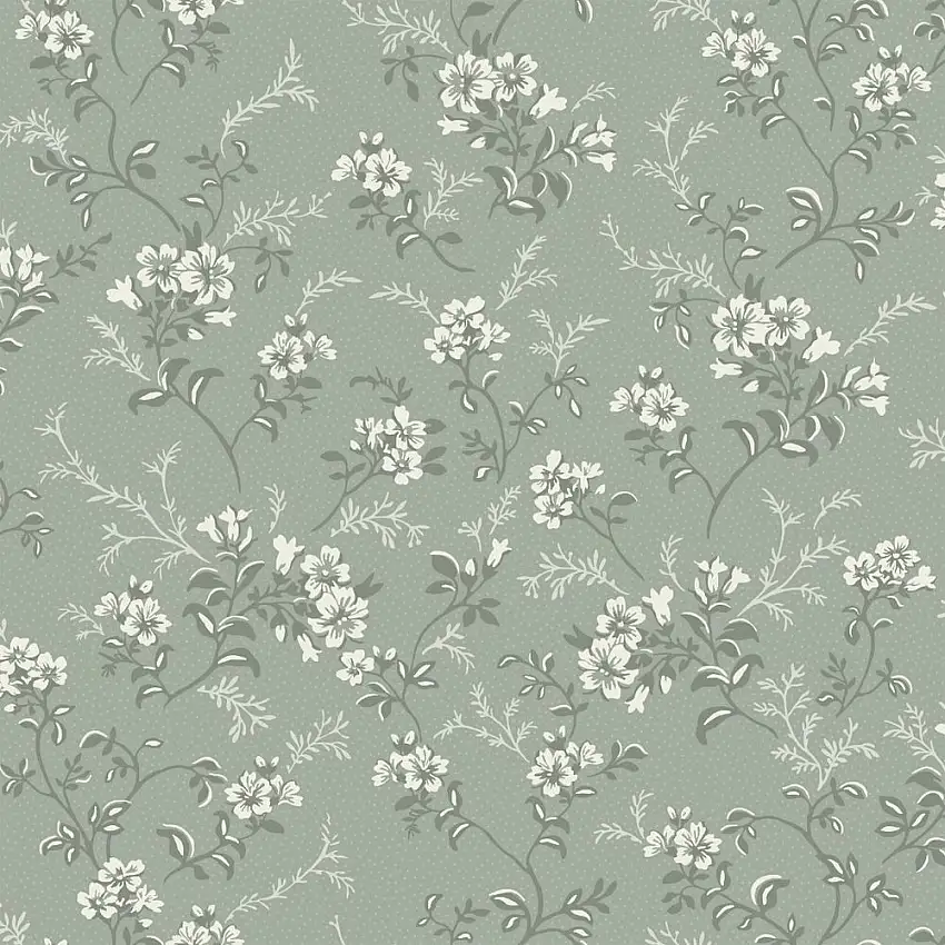 Tapet DuroFlora Sonja 536-04 QuickUp, Mönstrad Grön