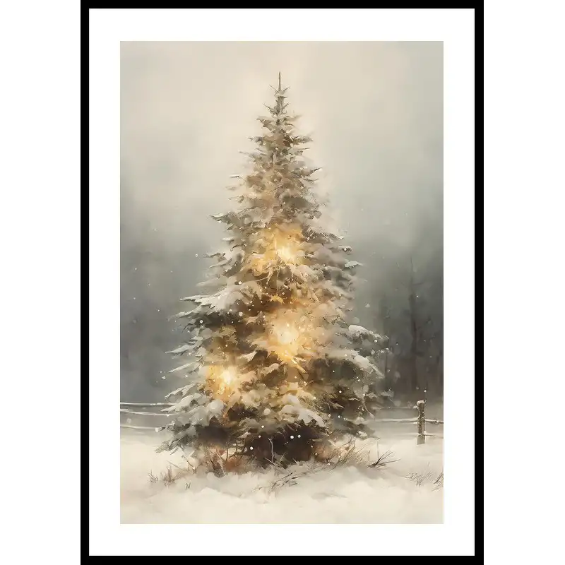 Poster GallerixWinter Tree With Lights70x100 cm